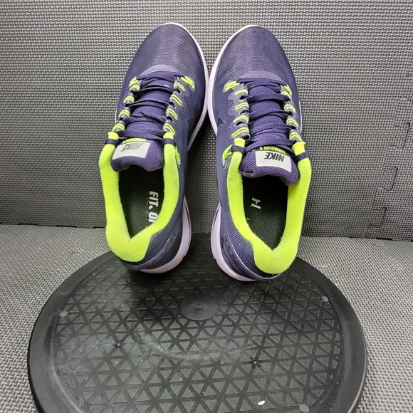 Womens Sz 9 Purple Cheetah Print Nike Lunar Glide+ 5 Running Shoes - Picture 6 of 8